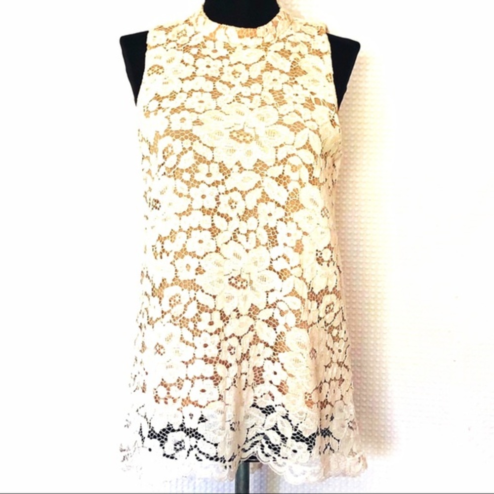 Rose + Olive Lace Top